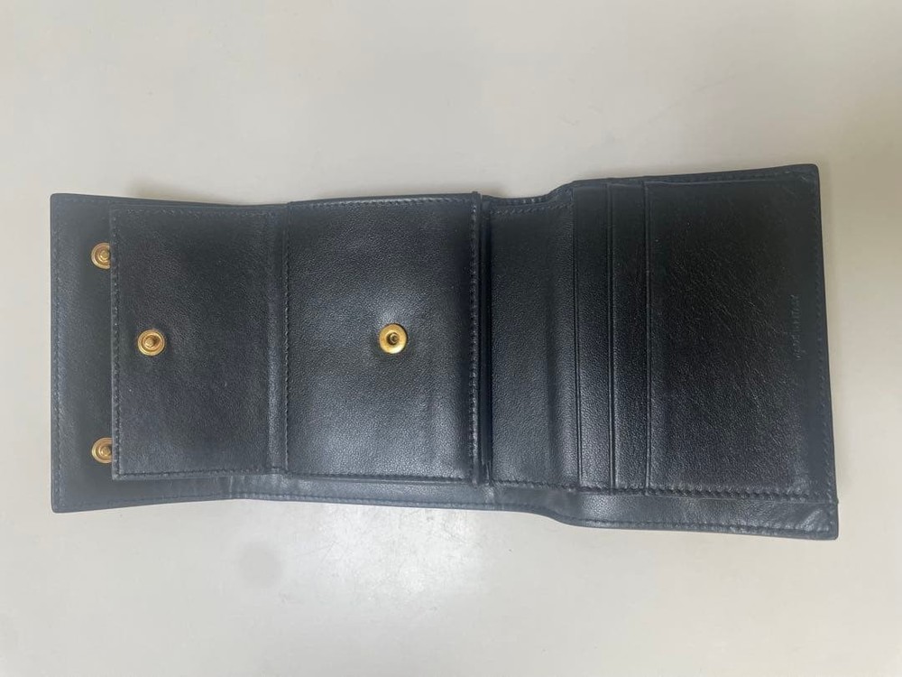 CELINE Black Tri Fold Wallet From Japan