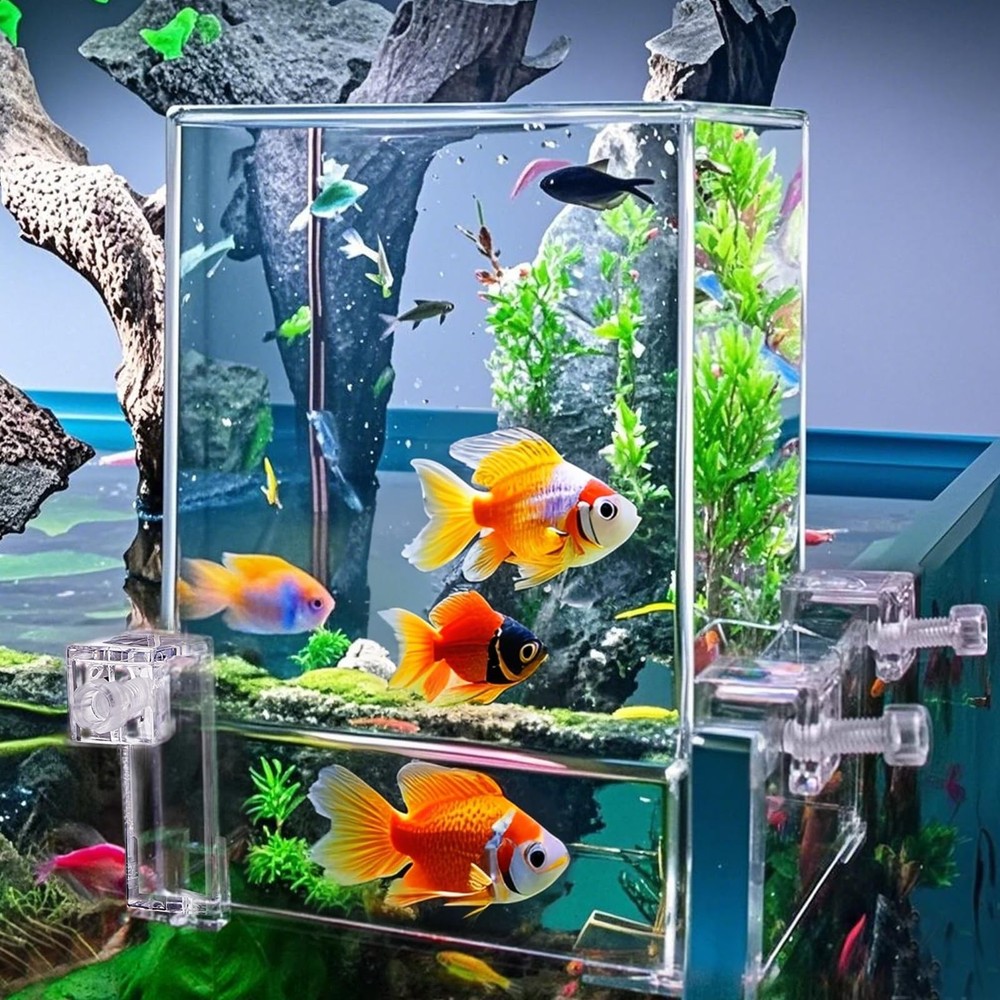 Negative Pressure Fish Tank Acrylic Auto-Refill Hanging Aquarium Elevator Water