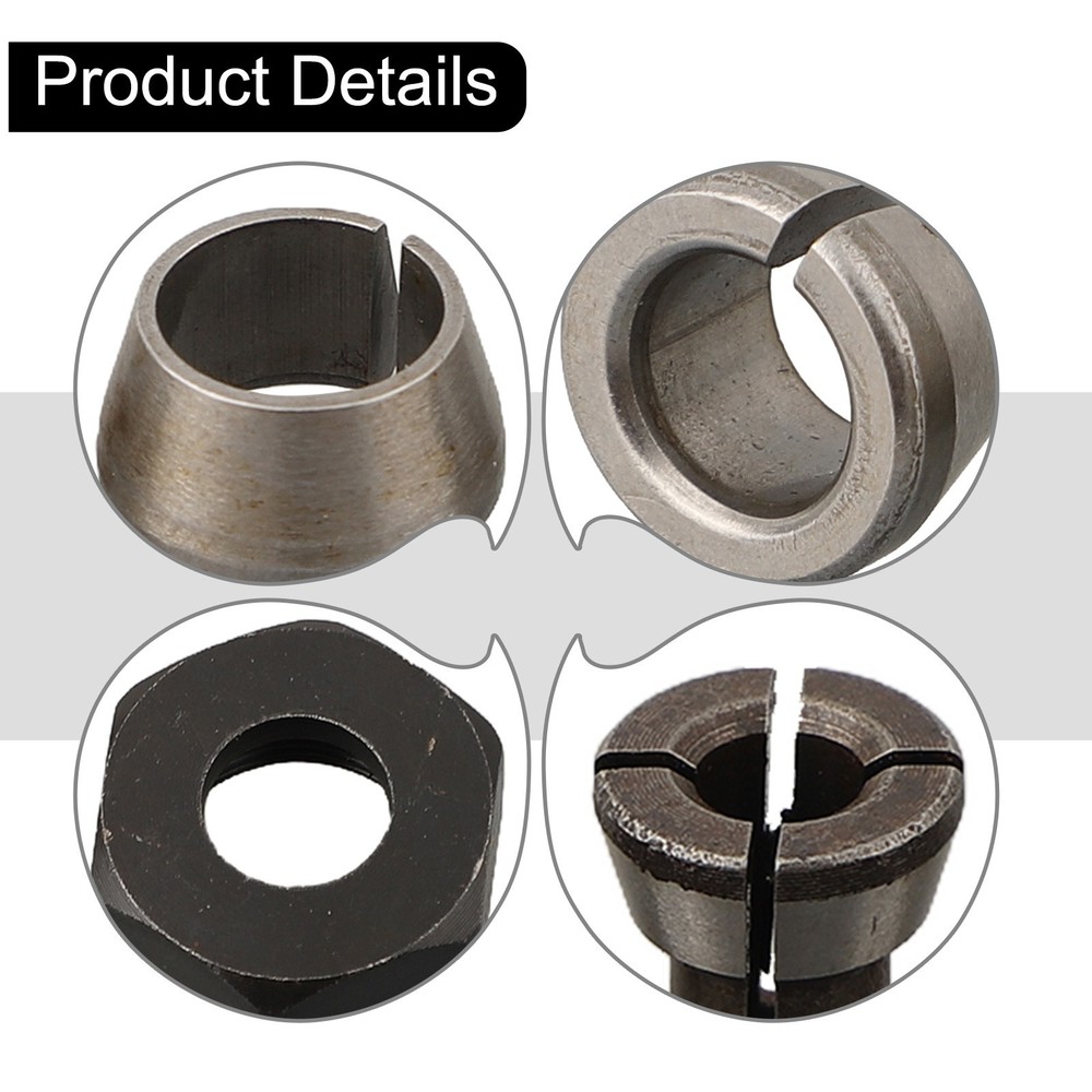 High Strength 7pc Collet Chuck Adapter Kit for Chuck Conversion M17 Size