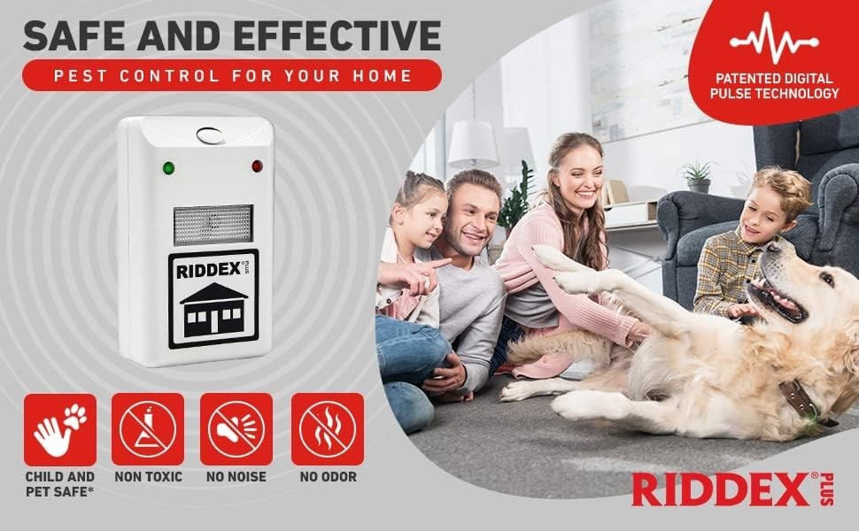 Plug-in Pest Repeller 2-Pack White, Safe & Silent Electromagnetic Waves