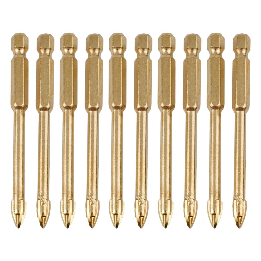 10PCS/SET Glass Drill Bits For Titanium Ceramic Glass Industrial Grade