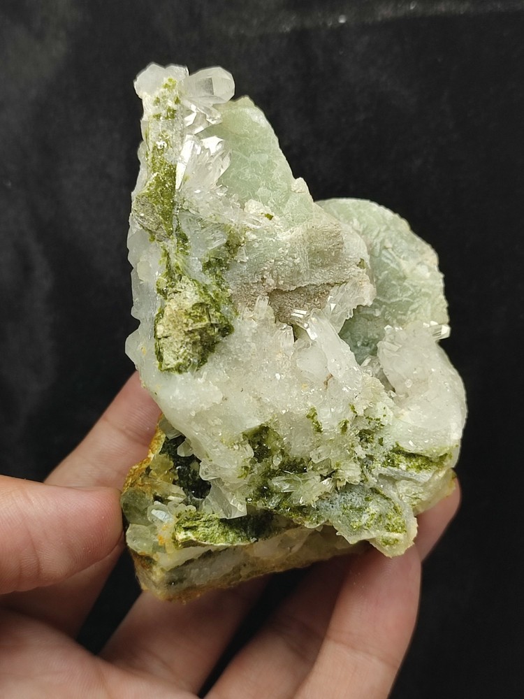 Calcite With Prehnite Nice Color & Termination-Afg.