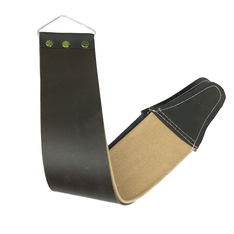 TorSor 2 Pack Straight Razor Strop Leather Sharpening Strap Sharp no, Black