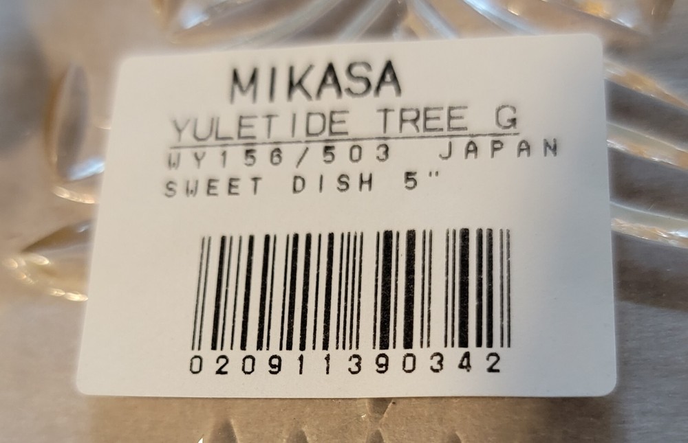 Mikasa Yuletide Tree Glass Sweet Dish