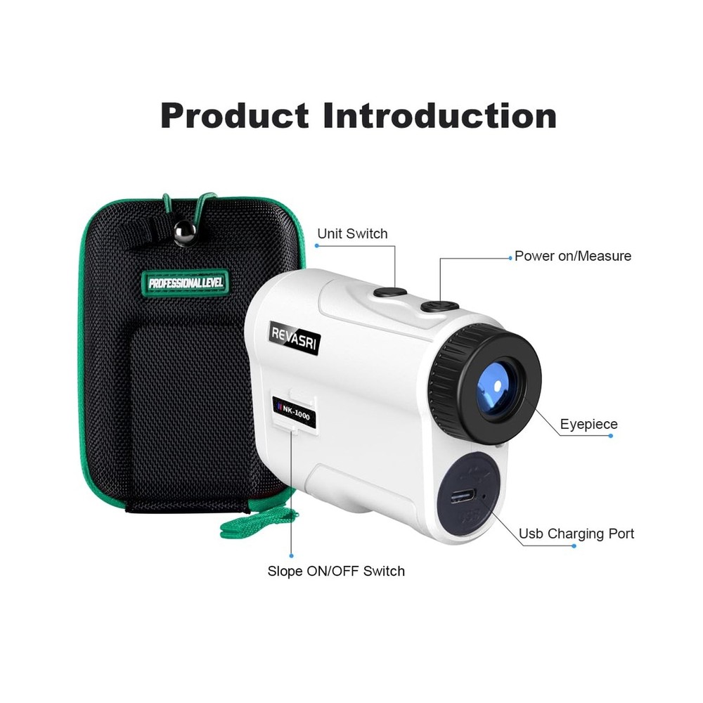 Golf Rangefinder with Slope and Pin Lock Vibration, External Slope Switch for...