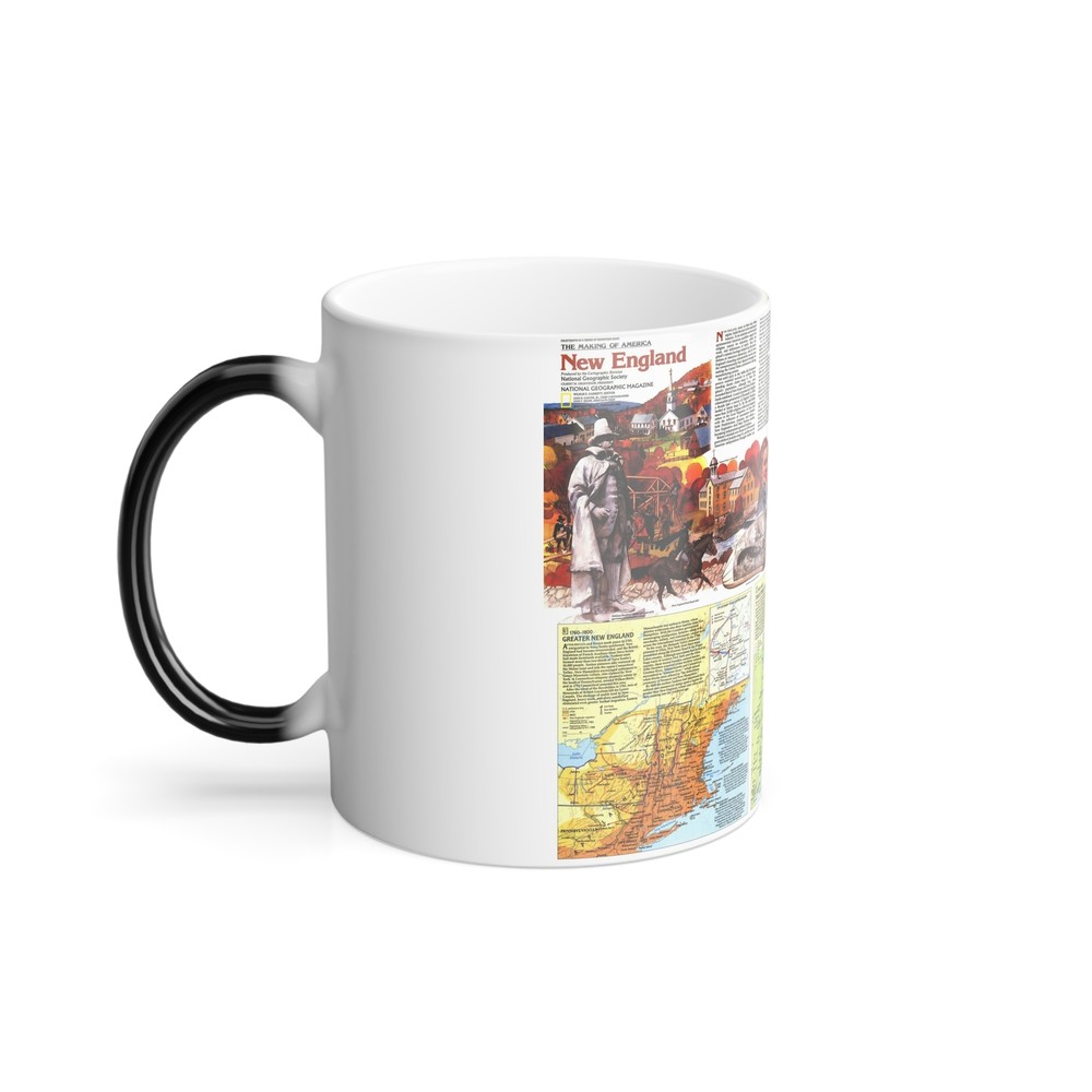 USA - New England 2 (1987) (Map) Color Changing Mug 11oz