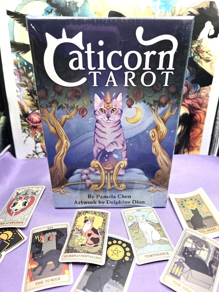 Caticorns Mythical Creature Tarot Card Deck, Unicorn, Cats, Mythical