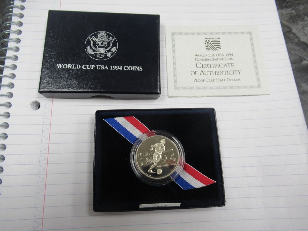 1994 Proof World Cup Soccer Commemorative CN Half Dollar in OGP