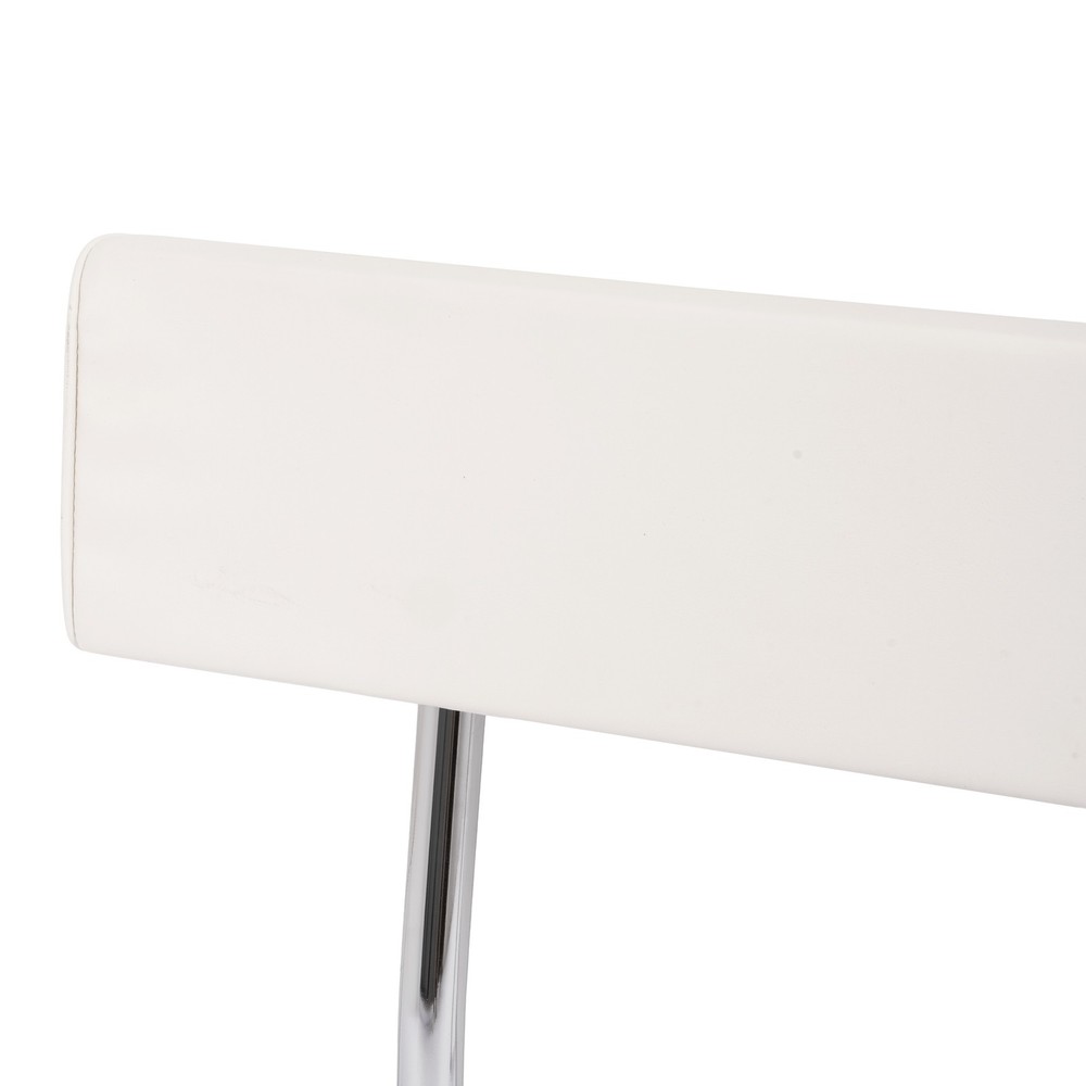 For Universal Leaning Post Backrest with Folding Arms Removable White+Silvery