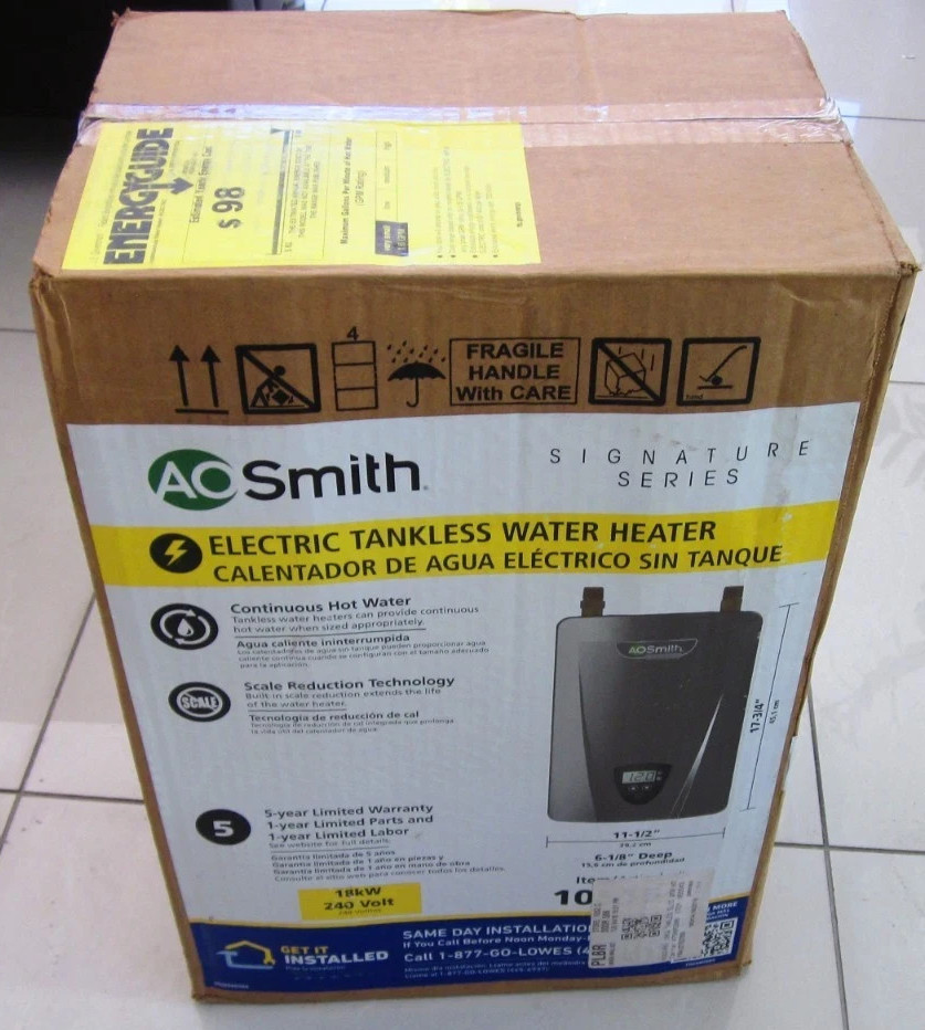 A.O. Smith R2VR-180E 2-Chamber Tankless Electric Water Heater