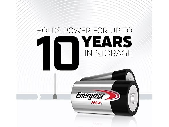 (8 PACK) Energizer MAX D Alkaline Batteries 8 D Batteries