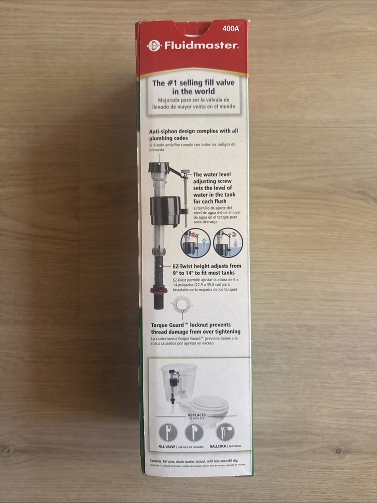 Fluidmaster Adjustable Antisphon Toilet Tank Fill Valve 400A