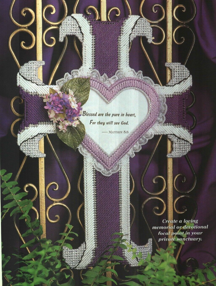 DAILY INSPIRATIONS CROSS HOME DECOR PLASTIC CANVAS PATTERN INSTRUCTIONS