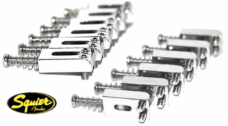 FENDER SQUIER AFFINITY STRATOCASTER HIGH QUALITY MODERN CHROME BRIDGE SADDLES