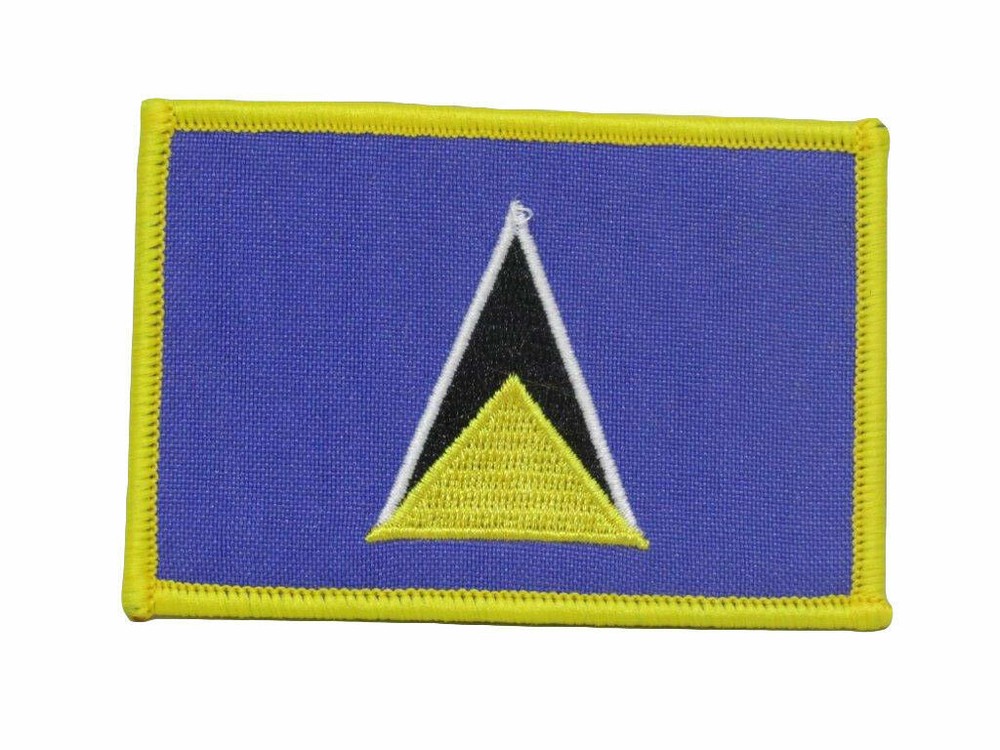 Saint Lucia Country Flag Iron On Patch