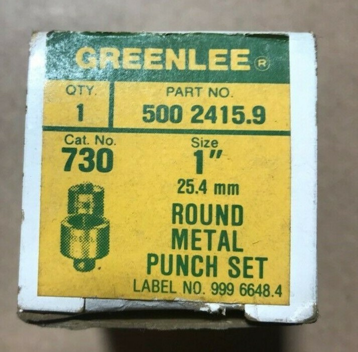 Greenlee 730 Draw Stud Punches Radio Punch Sets - assorted sizes