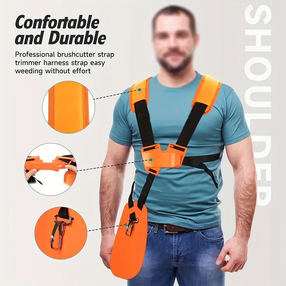 Trimmer Harness Strap -Adjustable Shoulder Support for Lawn Mower & Garden Tools