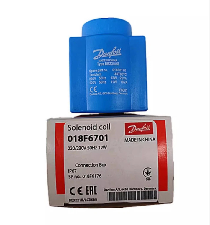 NEW Danfoss 018F6701 Solenoid Valve Coil