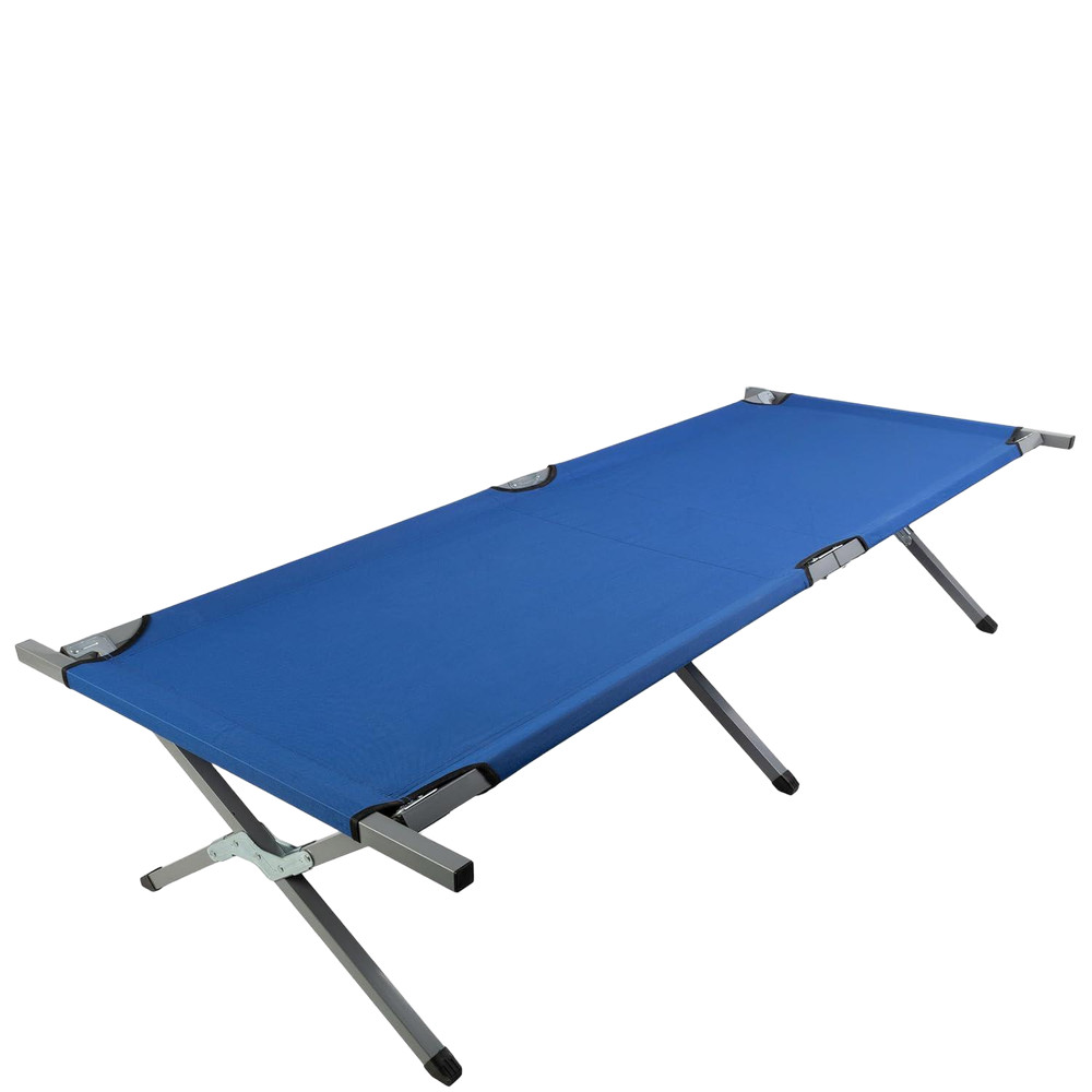 Portable Folding Camping Cot with Carrying Bag Army (Blue)