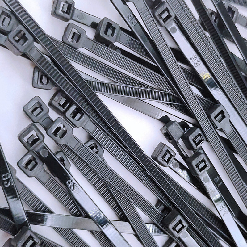 4.7mm Width Nylon Plastic Cable Ties Zip Tie Wraps Strong All Sizes White/Black