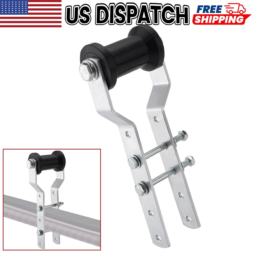 4" Black Adjustable Keel Roller Bracket Assembly for 2" Tongue Boat Trailer