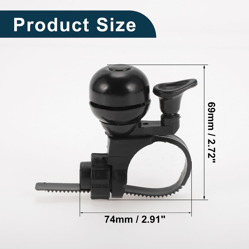 MTB Mountain Bicycle Trigger Bell Retro Crisp Ringing Quick Release Design Black