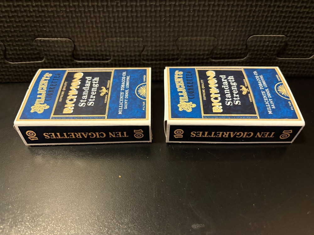 Millicent Cigarette packs from Red Dead Redemption - 2 empty custom design boxes