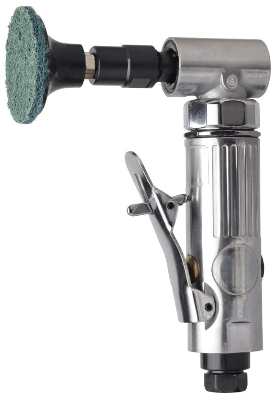 Mini amoladora aire 1/4” angular con 22 discos roll lock kit pulido, Nuevo