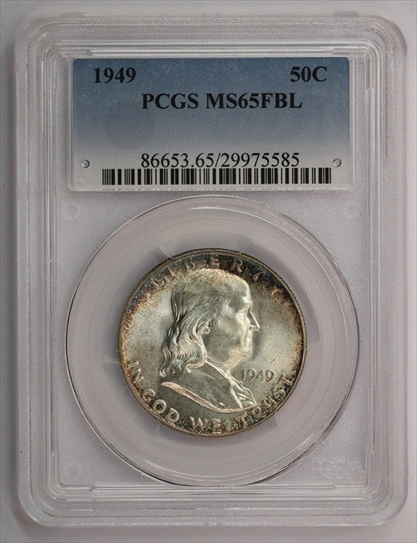 1949 Franklin Half Dollar PCGS MS65FBL