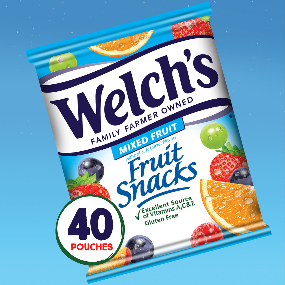 Welch's Made With Real Fruit Fruit Snacks Mixed Fruit 0.8 oz 40 Count