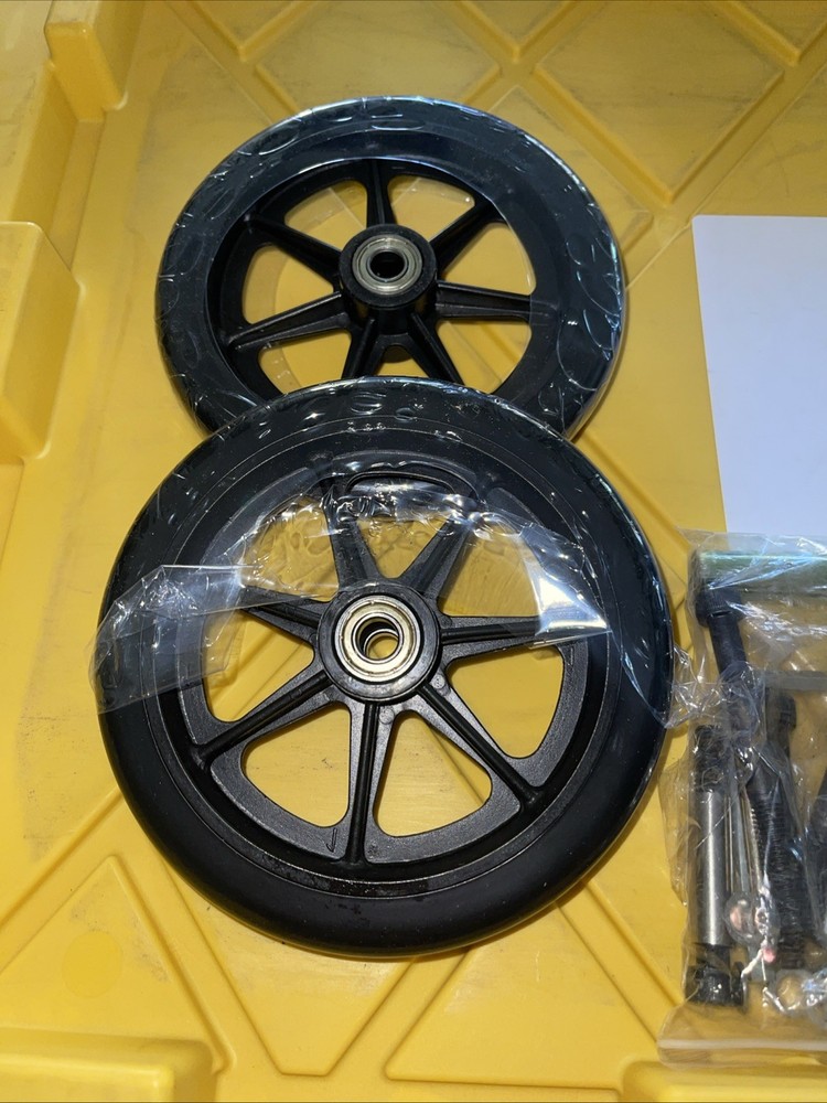 6 Inch Rollator Replacement Wheels 2PCS Wheelchair black