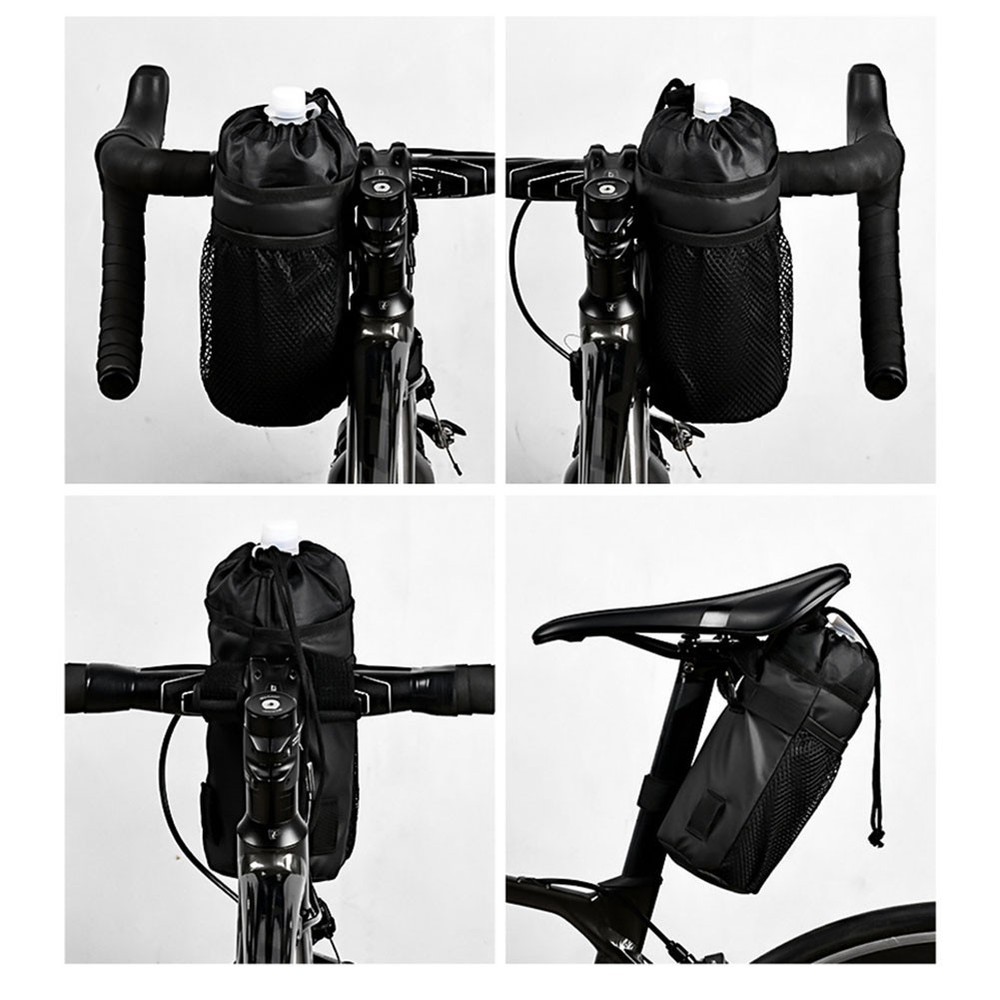 Quick Access and Secure Storage with Drawstring Bike Handlebar Stem Bag