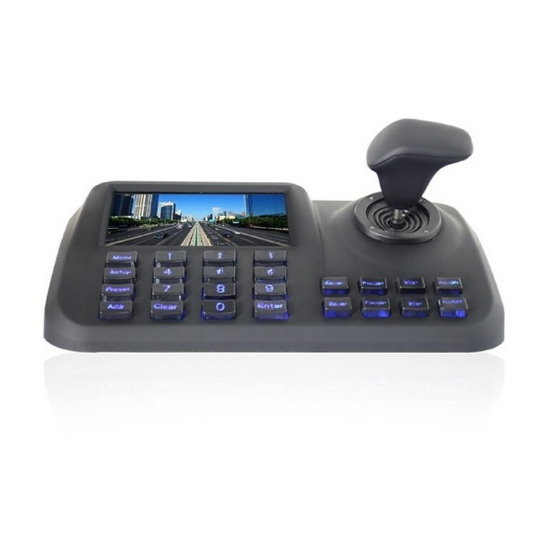 3D IP PTZ Controller CCTV Keyboard Joystick with 5" HD LED Display