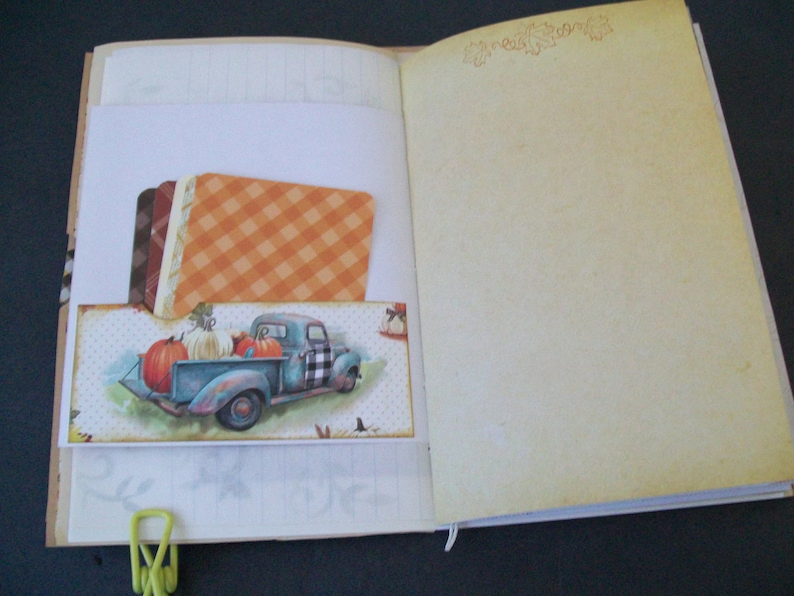 Handmade Fall Junk Journal Gratitude Holiday Blank Journal Fall Planner