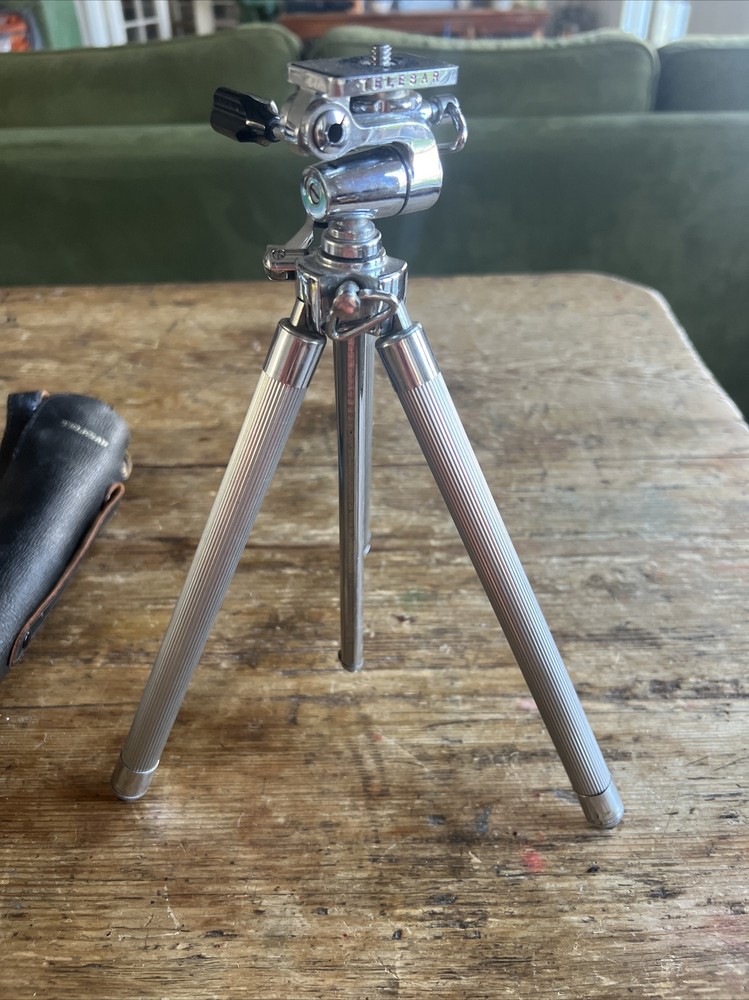 Chrome TELESAR Elevating Tripod 9 Sections to 52” w/ Original Bag