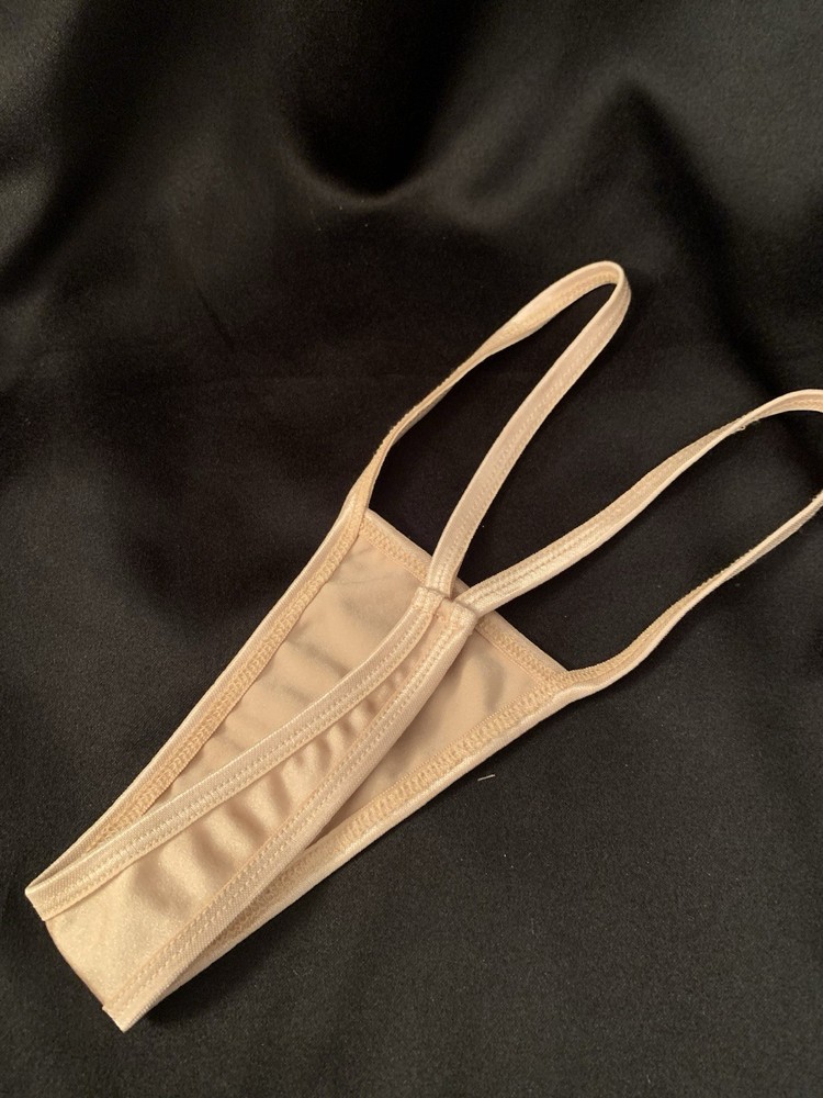 Exotic Dancerwear Stripper Nude Bikini Thong Set Micro Style