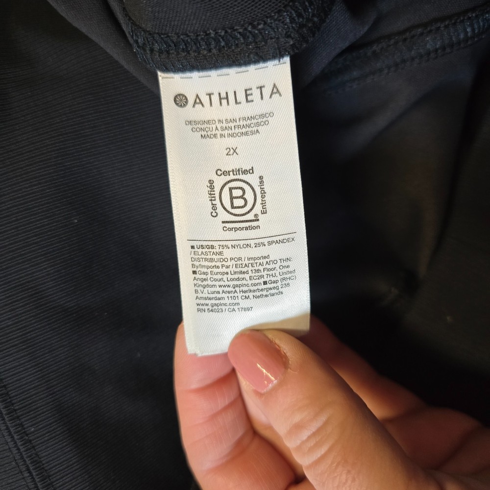 Athleta Pants Womens Size 2X Black Wide Leg Pull On Performance Workout Casual