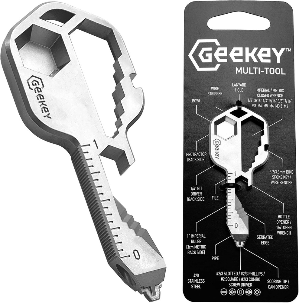 Versatile EDC Keychain Multitool – 16 Tools Include Bottle Opener & Screwdriver