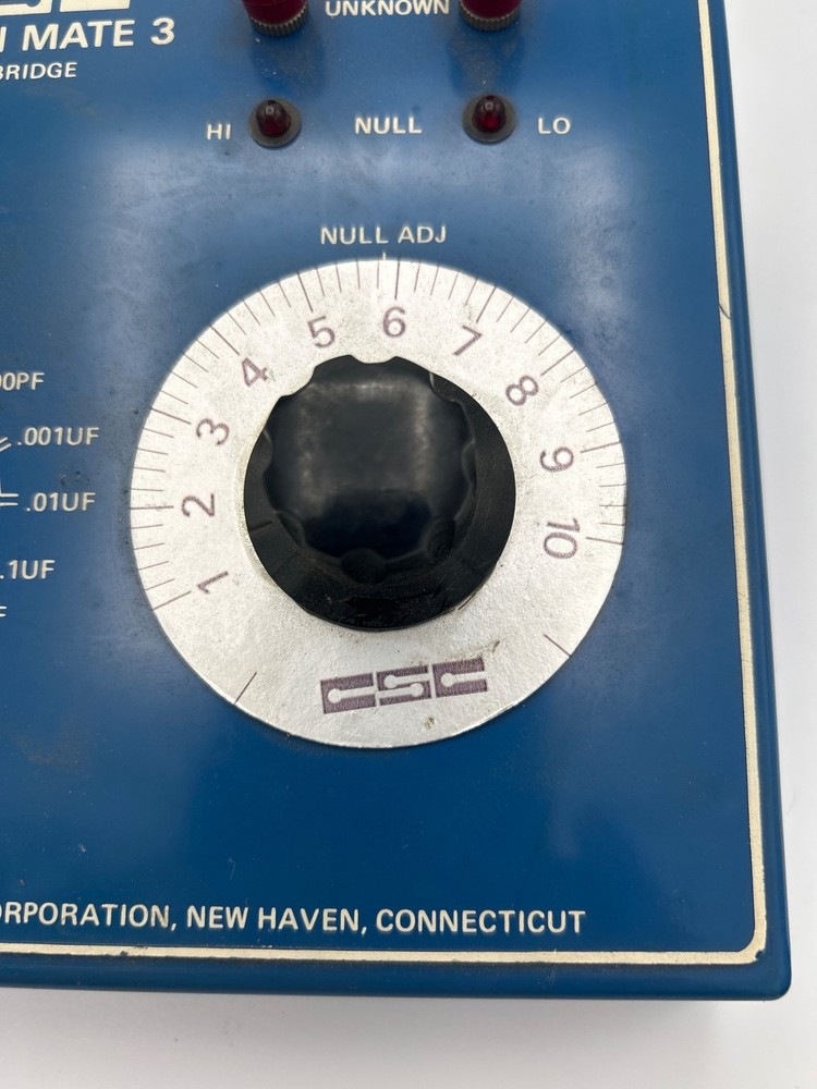 CSC Design Mate 3 R/C Bridge Testing Equipment Resistance Capacitance VTG
