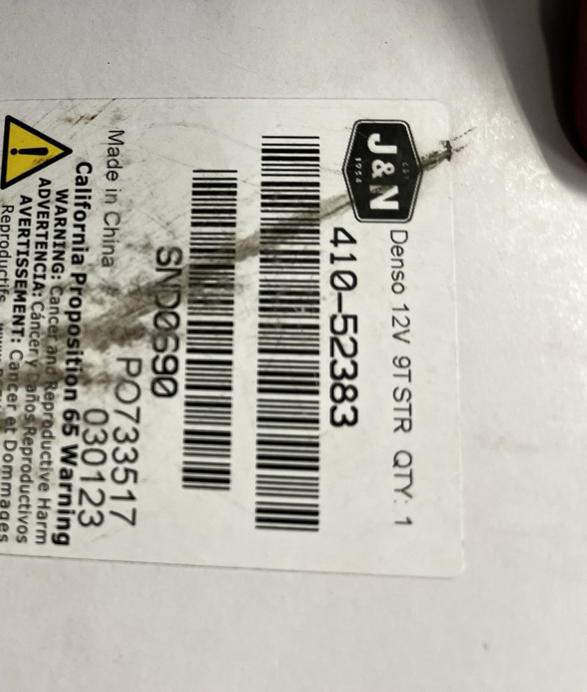 J&N 410-52383 Starter