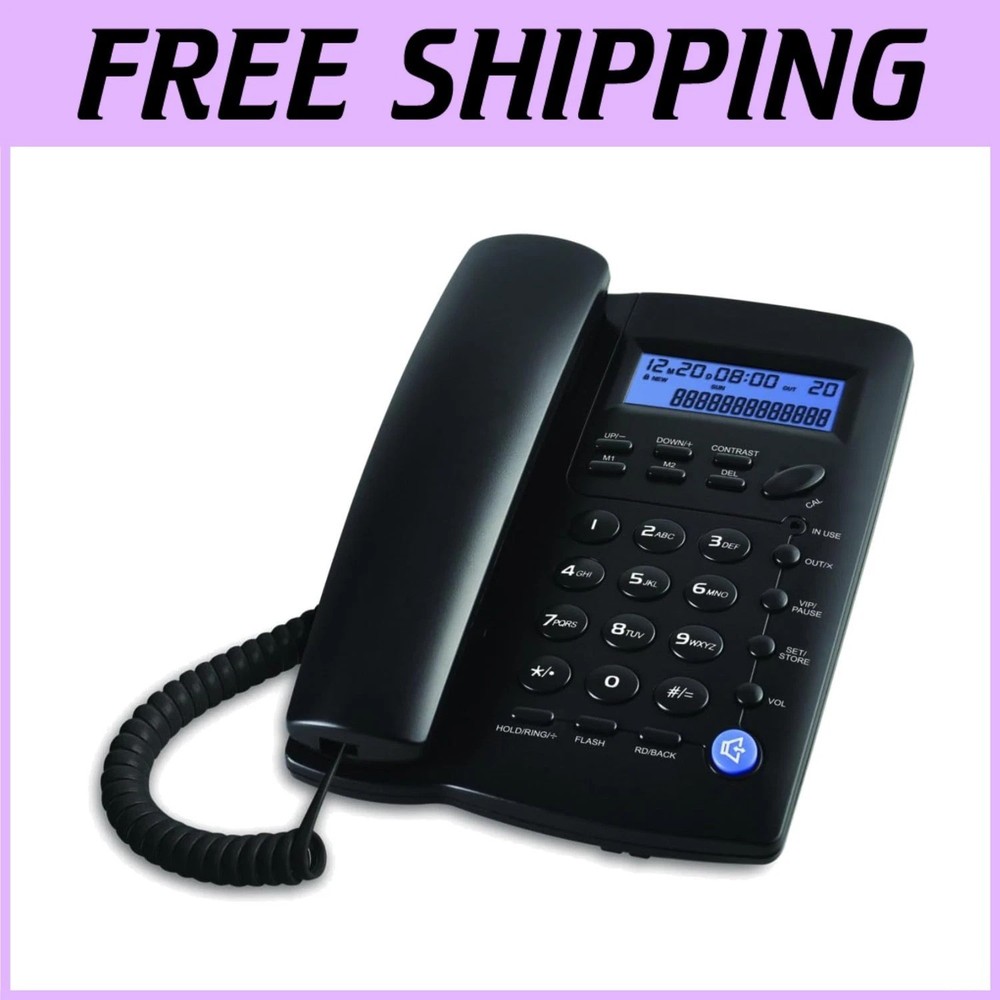 Stylish Desk Phone with Caller ID & Speaker Function