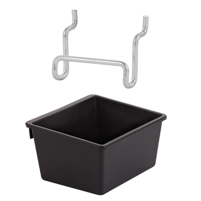 Efficient Garage Workshop Storage Solution Pegboard Basket with Hook and Labels