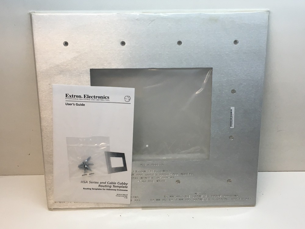 Extron Electronics KTS, CABLE CUBBY800 Router Guide 70-240-01