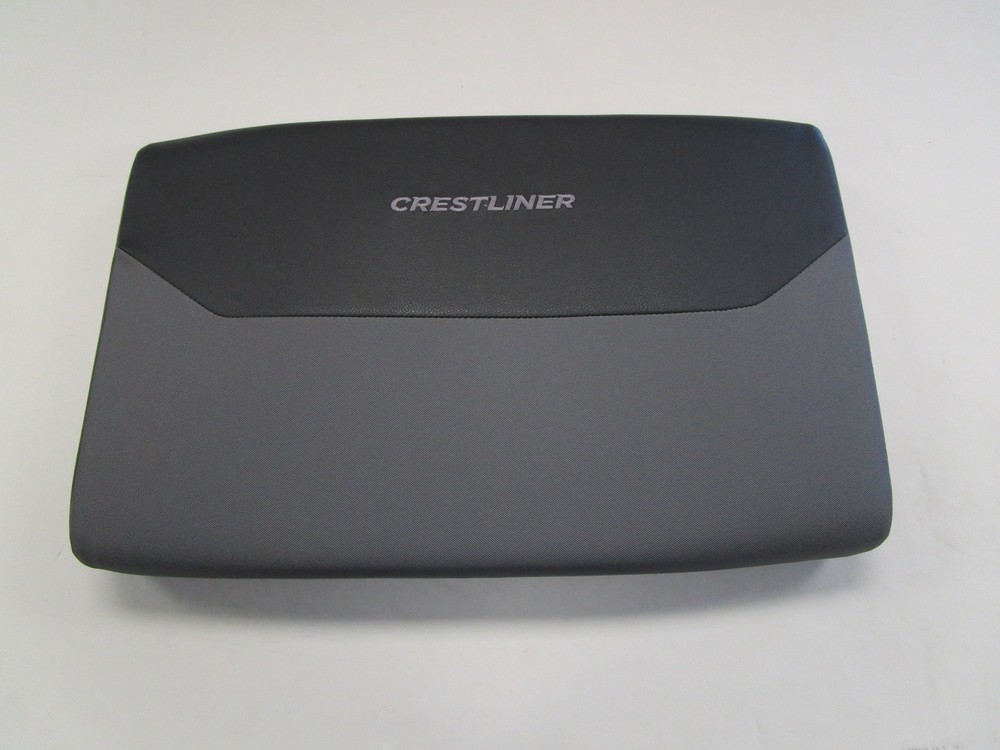 CRESTLINER BENCH SEAT CUSHION GRAY & BLACK MARINE BOAT