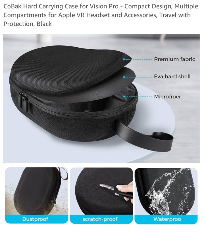 Hard Carrying Case For Vision Pro Multiple Compartment For Apple Vr