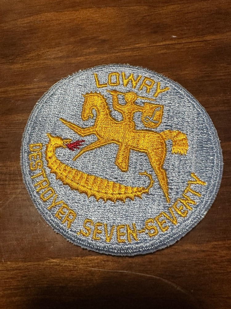 Vintage US Navy USS Lowry DD-770 Ship Patch 2