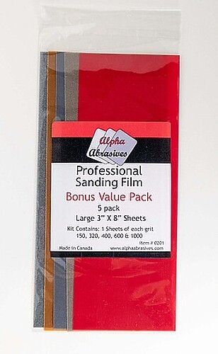 Flex-I-File Assorted Pro Sanding Film Sheet 5 pack - Hobby and Model Sanding
