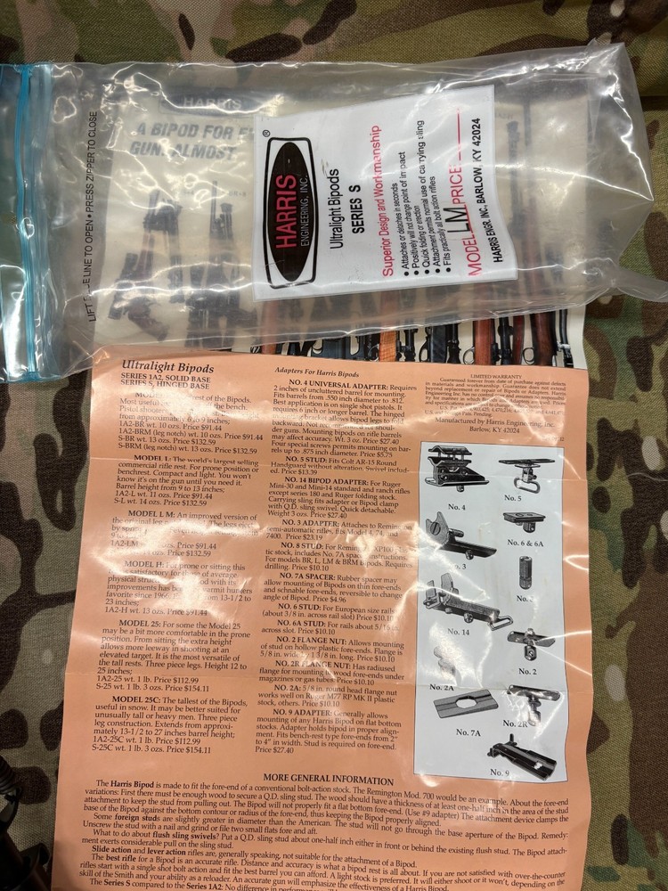 💢Harris SERIES-S-LMP Bipod💢