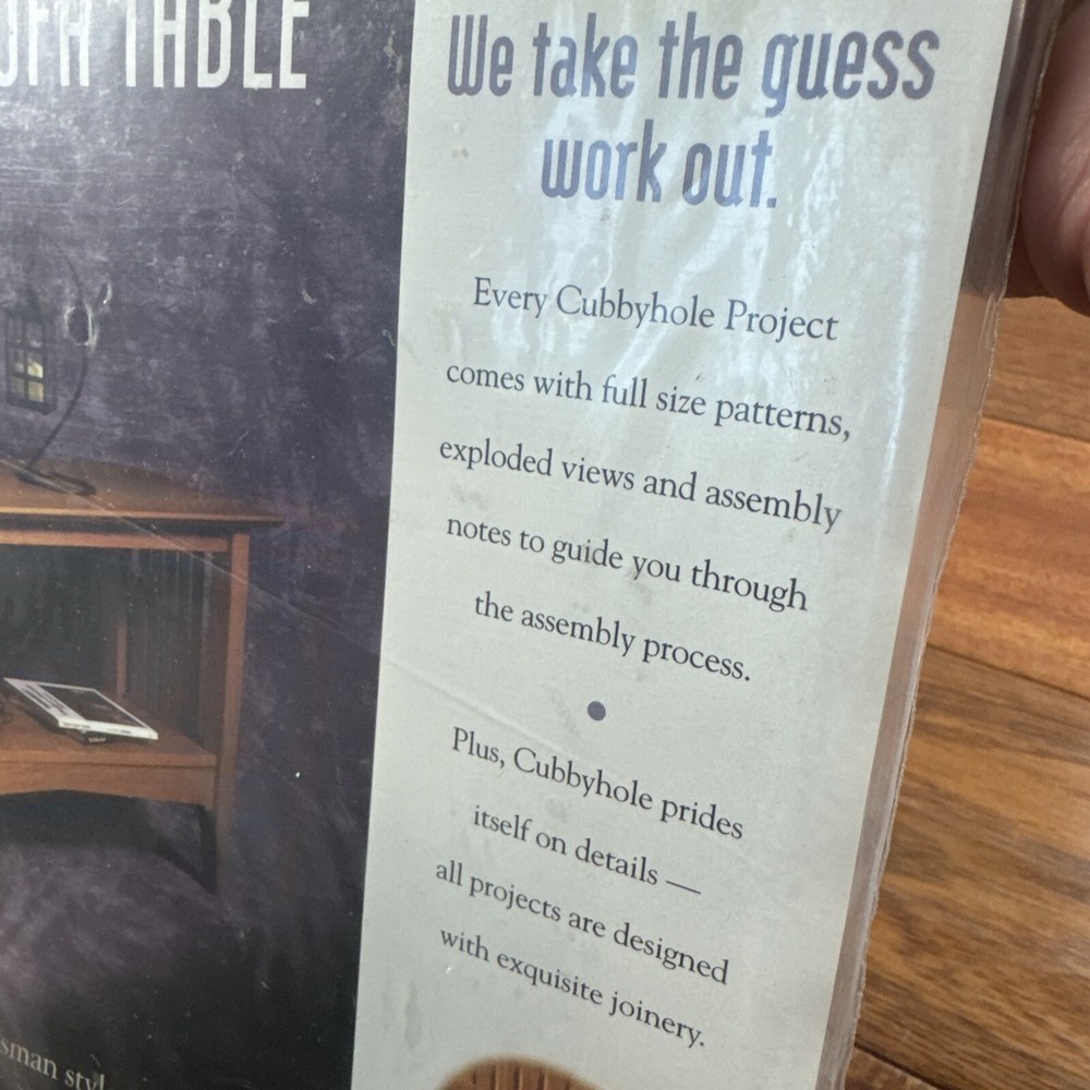 The Cubbyhole Sofa Table Full Scale Blueprint Plans Woodworking Project