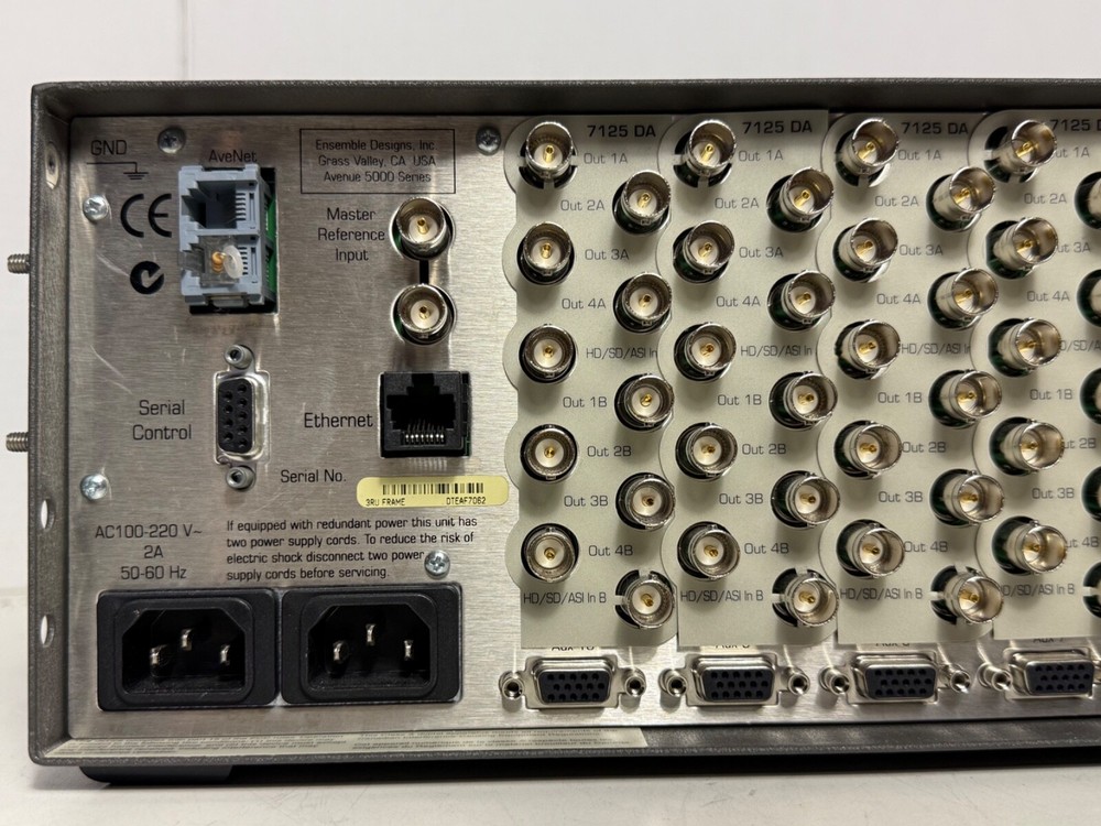 Ensemble AVenue 5000 Series 3RU System Fully loaded with cards